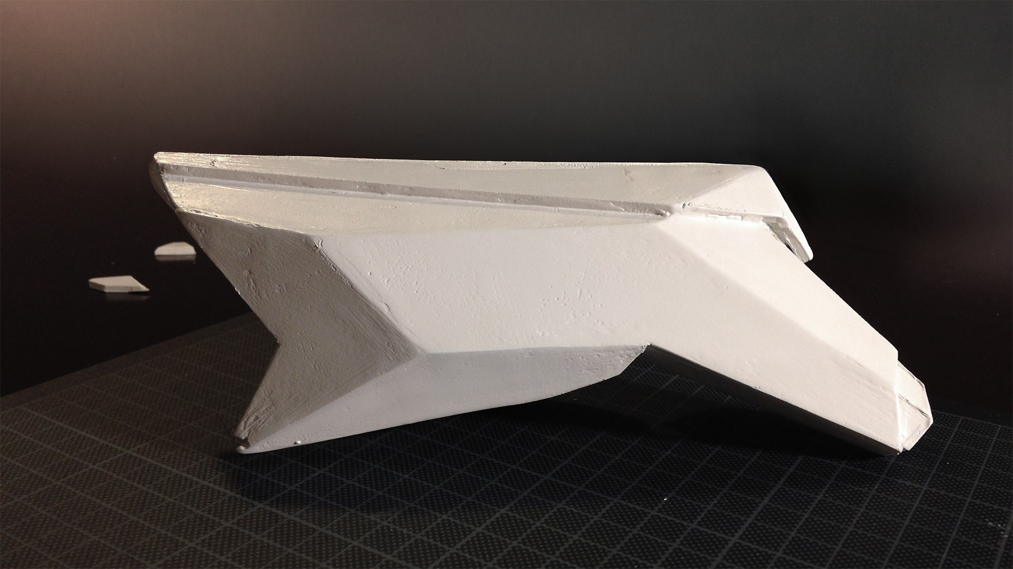 Study model, hand-built and painted